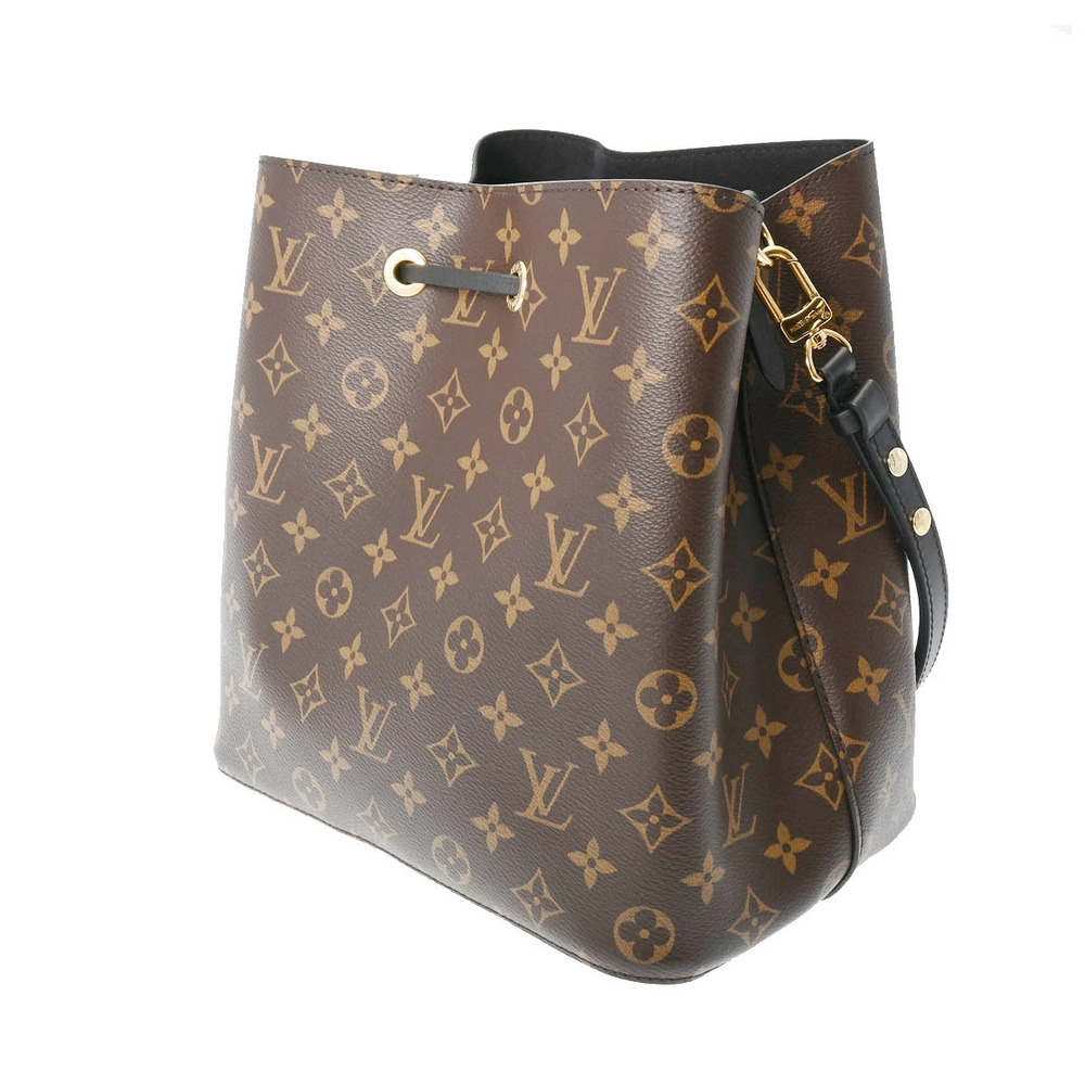 Louis Vuitton Neo Black Noe Noir Monogram Bag Canvas Shoulder Black